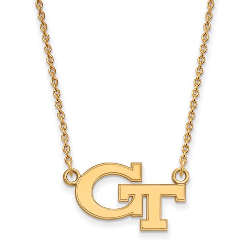 10k Yellow Gold Georgia Tech GT Small Necklace