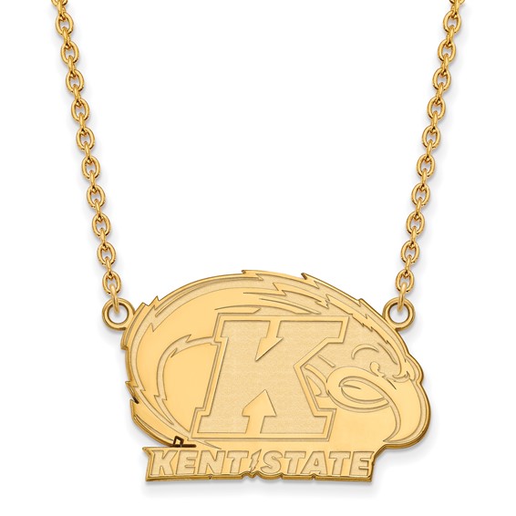 14k Yellow Gold Kent State University Golden Flashes Necklace
