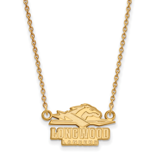 14k Yellow Gold Small Longwood Lancers Pendant with 18in Chain