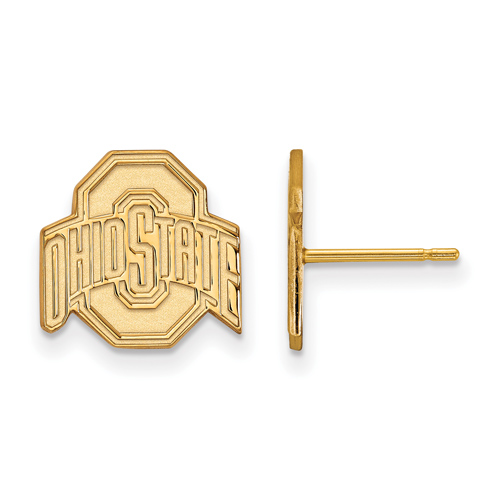 10kt Yellow Gold Ohio State University Athletic O Small Post Earrings