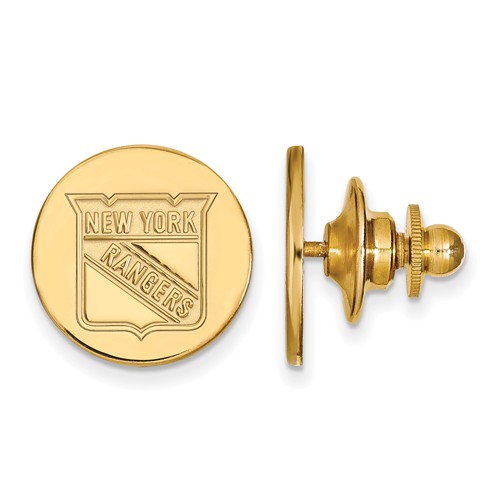 New York Rangers Lapel Pin 14k Yellow Gold 