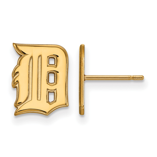 10kt Yellow Gold Detroit Tigers Logo Post Earrings