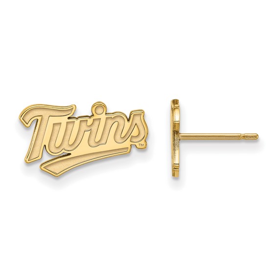 10k Yellow Gold Minnesota Twins Extra Small TC Earrings