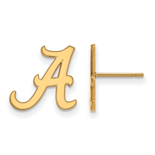 14kt Yellow Gold University of Alabama Small Post Earrings