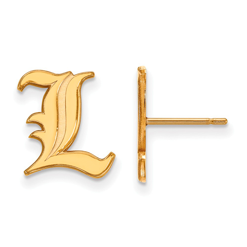14k Yellow Gold University of Louisville L Stud Earrings