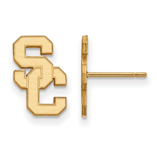 University of Southern California SC Stud Earrings 10k Yellow Gold