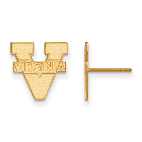 14kt Yellow Gold University of Virginia Small Post Earrings