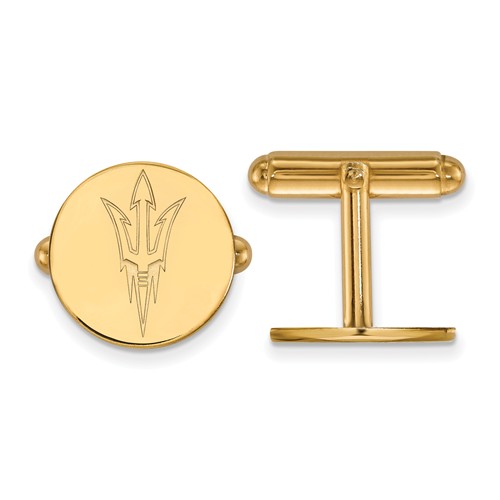 Arizona State University Cuff Links 14k Yellow Gold
