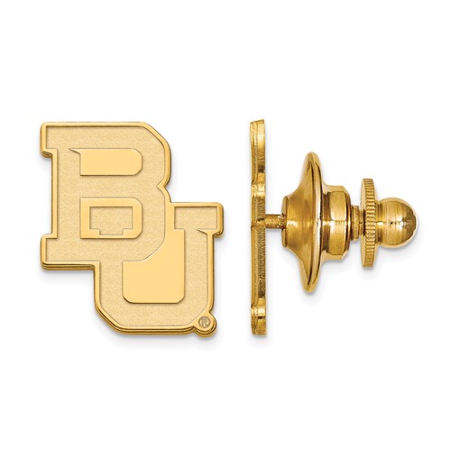 14k Yellow Gold Baylor University BU Lapel Pin