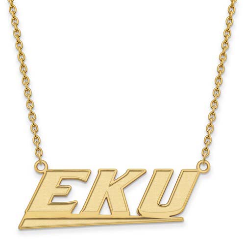 10k Yellow Gold Eastern Kentucky University EKU Necklace