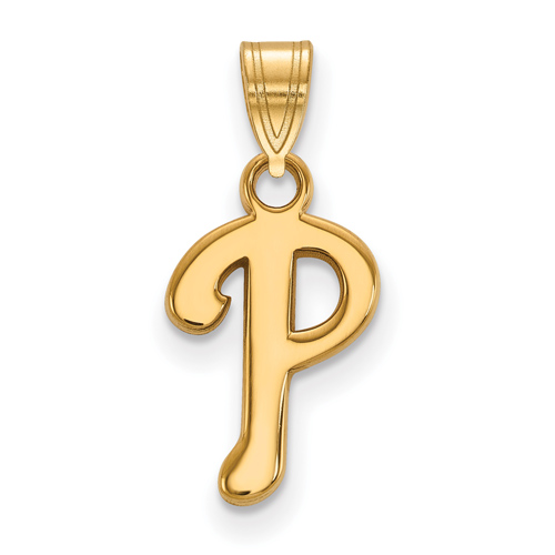 10kt Yellow Gold 1/2in Philadelphia Phillies P Pendant