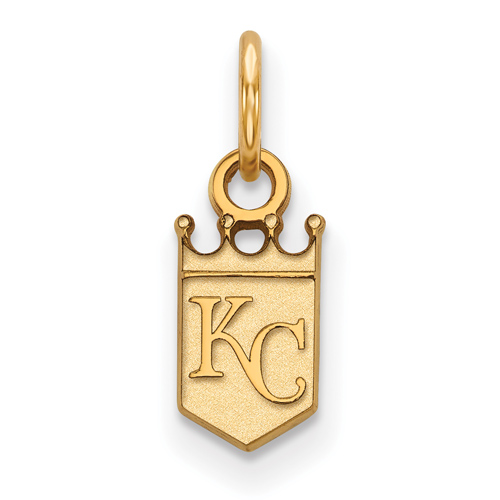 14kt Yellow Gold 3/8in Kansas City Royals Crown Pendant