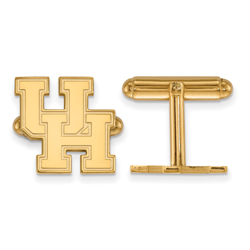 14kt Yellow Gold University of Houston UH Cuff Links