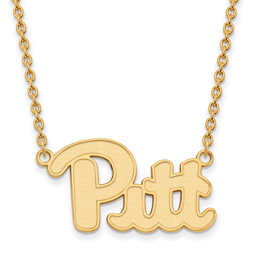 Gold-plated Silver University of Pittsburgh Pitt 18in Necklace