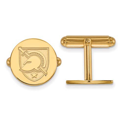 United States Military Academy Round Cuff Links 14k Yellow Gold