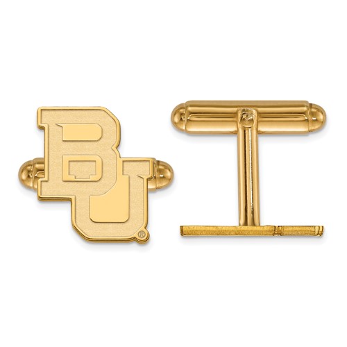 14k Yellow Gold Baylor University Bear Cuff Links