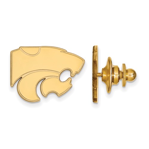 Kansas State University Logo Lapel Pin 14k Yellow Gold 