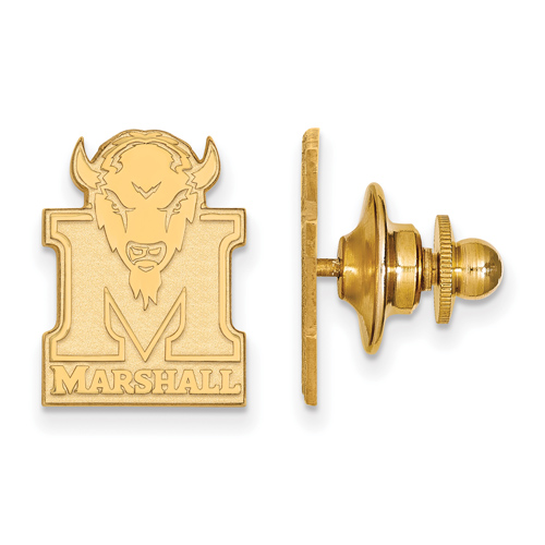 14k Yellow Gold Marshall University Logo Lapel Pin