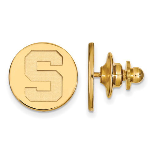 14kt Yellow Gold Michigan State University S Logo Lapel Pin