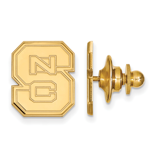 14k Yellow Gold North Carolina State University Block S Lapel Pin