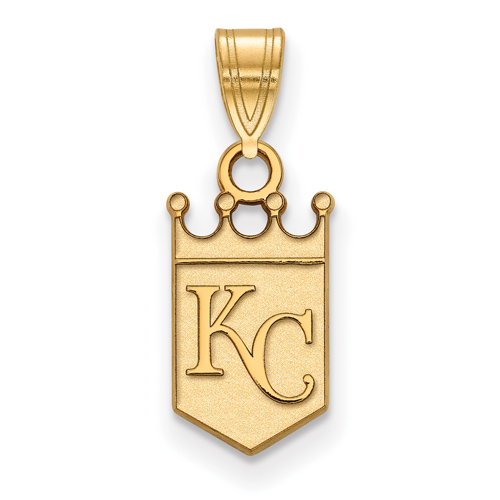 10kt Yellow Gold 5/8in Kansas City Royals Crown Pendant