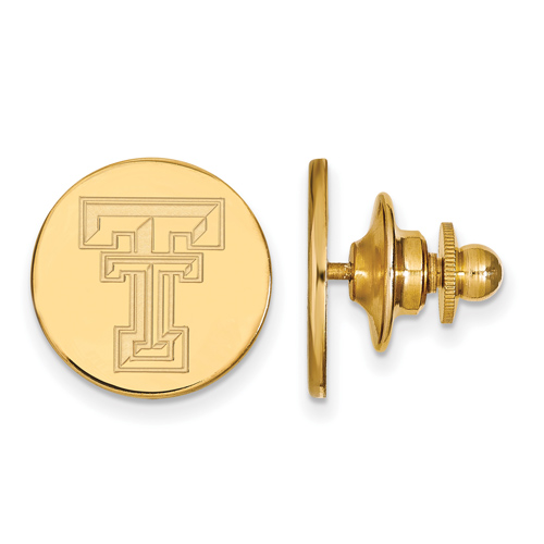 14kt Yellow Gold Texas Tech University Lapel Pin