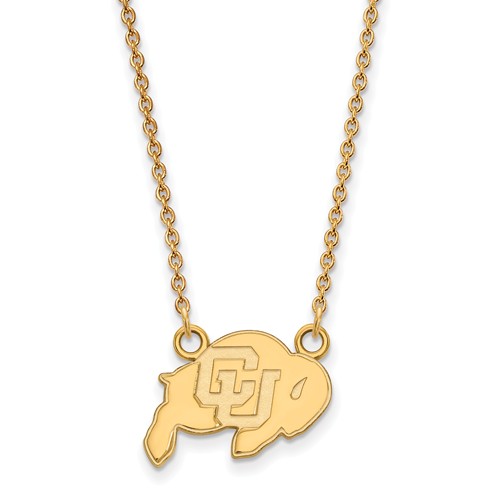 University of Colorado Buffalo Necklace 10k Yellow Gold