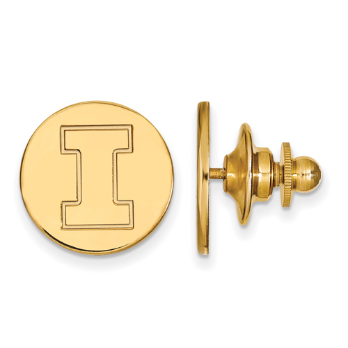 14kt Yellow Gold University of Illinois Logo Lapel Pin