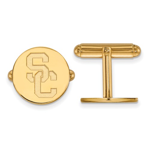 14k Yellow Gold University of Southern California SC Cuff Links