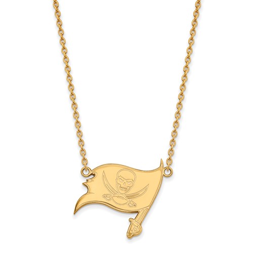 Tampa Bay Buccaneers Pendant Necklace 14k Yellow Gold