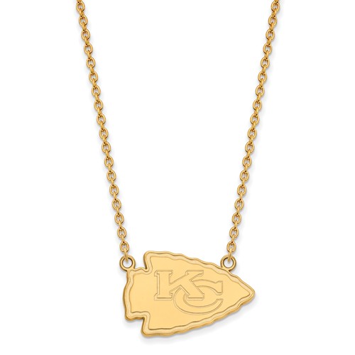 Kansas City Chiefs Pendant Necklace 10k Yellow Gold