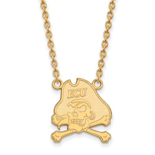 East Carolina University Necklace 3/4in 10k Yellow Gold