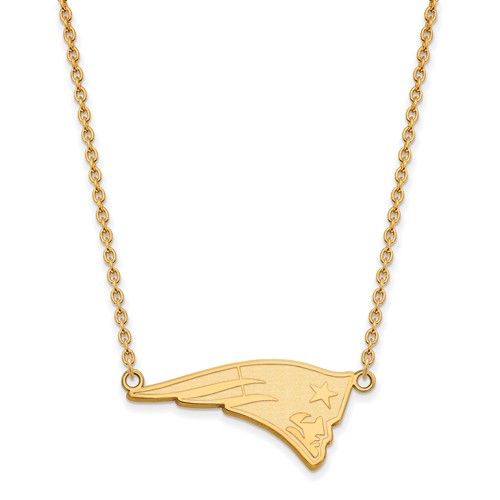 New England Patriots Pendant Necklace 10k Yellow Gold