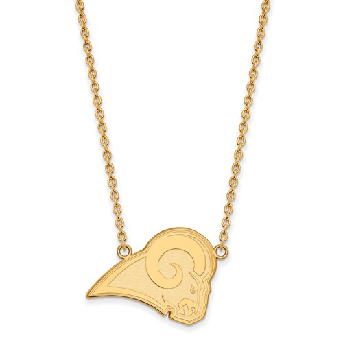 Los Angeles Rams Pendant Necklace 14k Yellow Gold