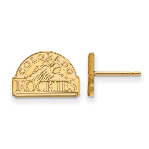 14k Yellow Gold Colorado Rockies Extra Small Post Earrings