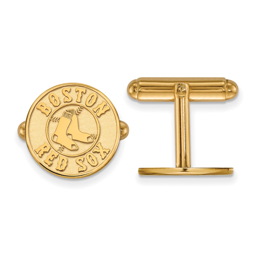 14kt Yellow Gold Boston Red Sox Cuff Links