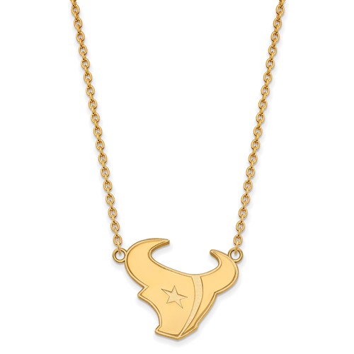 Houston Texans Pendant Necklace 14k Yellow Gold