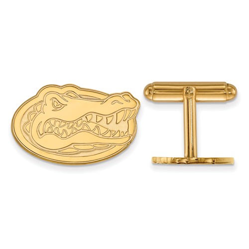 14kt Yellow Gold University of Florida Gator Head Cuff Links