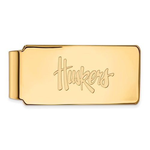 14kt Yellow Gold University of Nebraska Huskers Money Clip