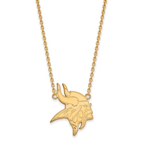Minnesota Vikings Pendant Necklace 14k Yellow Gold
