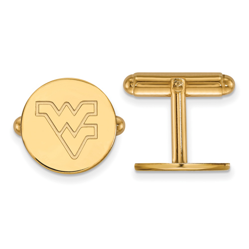 14kt Yellow Gold West Virginia University WV Cuff Links