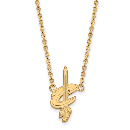 10kt Yellow Gold Cleveland Cavaliers Pendant on 18in Chain