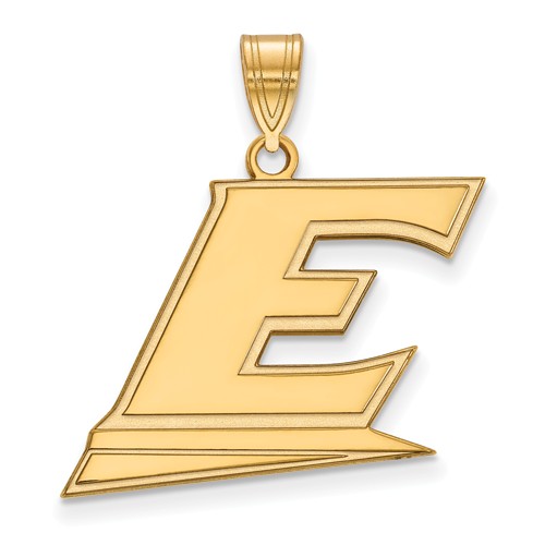10k Yellow Gold Eastern Kentucky University E Pendant 5/8in