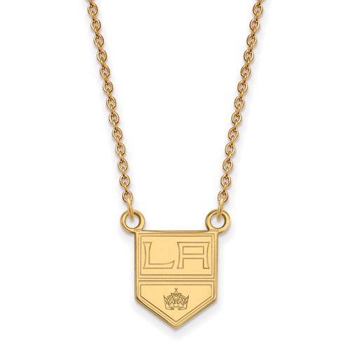 Los Angeles Kings Logo Pendant on Necklace 10k Yellow Gold