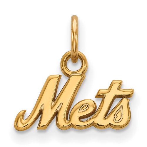 14kt Yellow Gold Extra Small New York Mets Logo Pendant