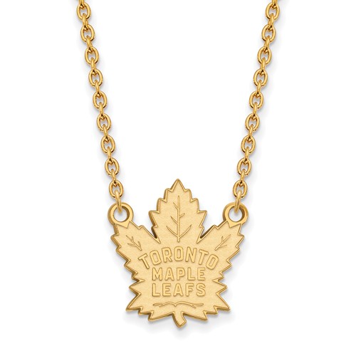 14k Yellow Gold Toronto Maple Leafs Necklace