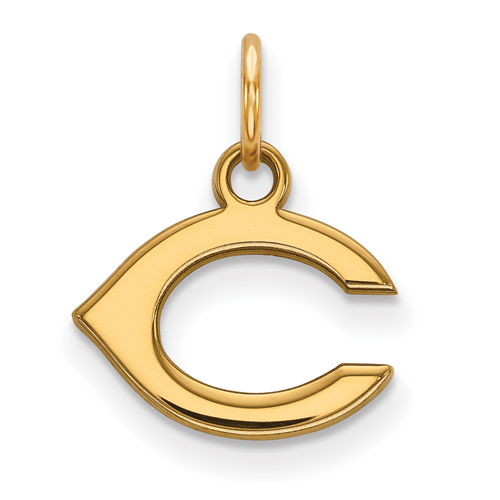 10k Yellow Gold 3/8in Cincinnati Reds C Logo Charm