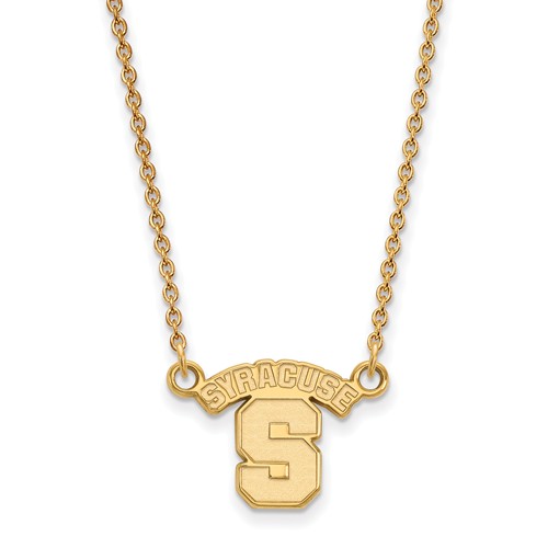 Syracuse University Pendant on Necklace 10k Yellow Gold