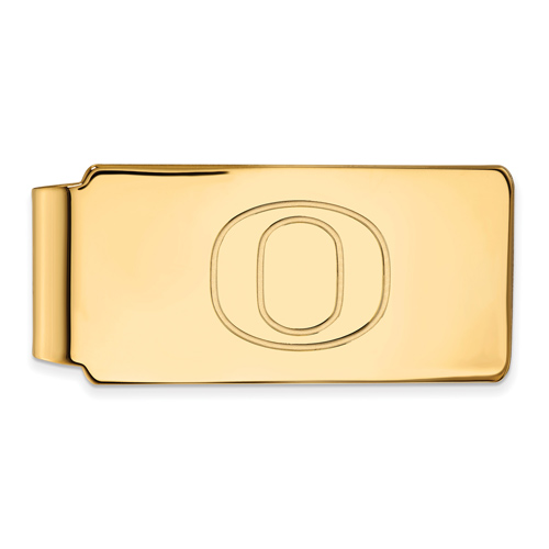 10kt Yellow Gold University of Oregon O Money Clip