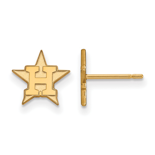 14k Yellow Gold Houston Astros Extra Small Post Earrings